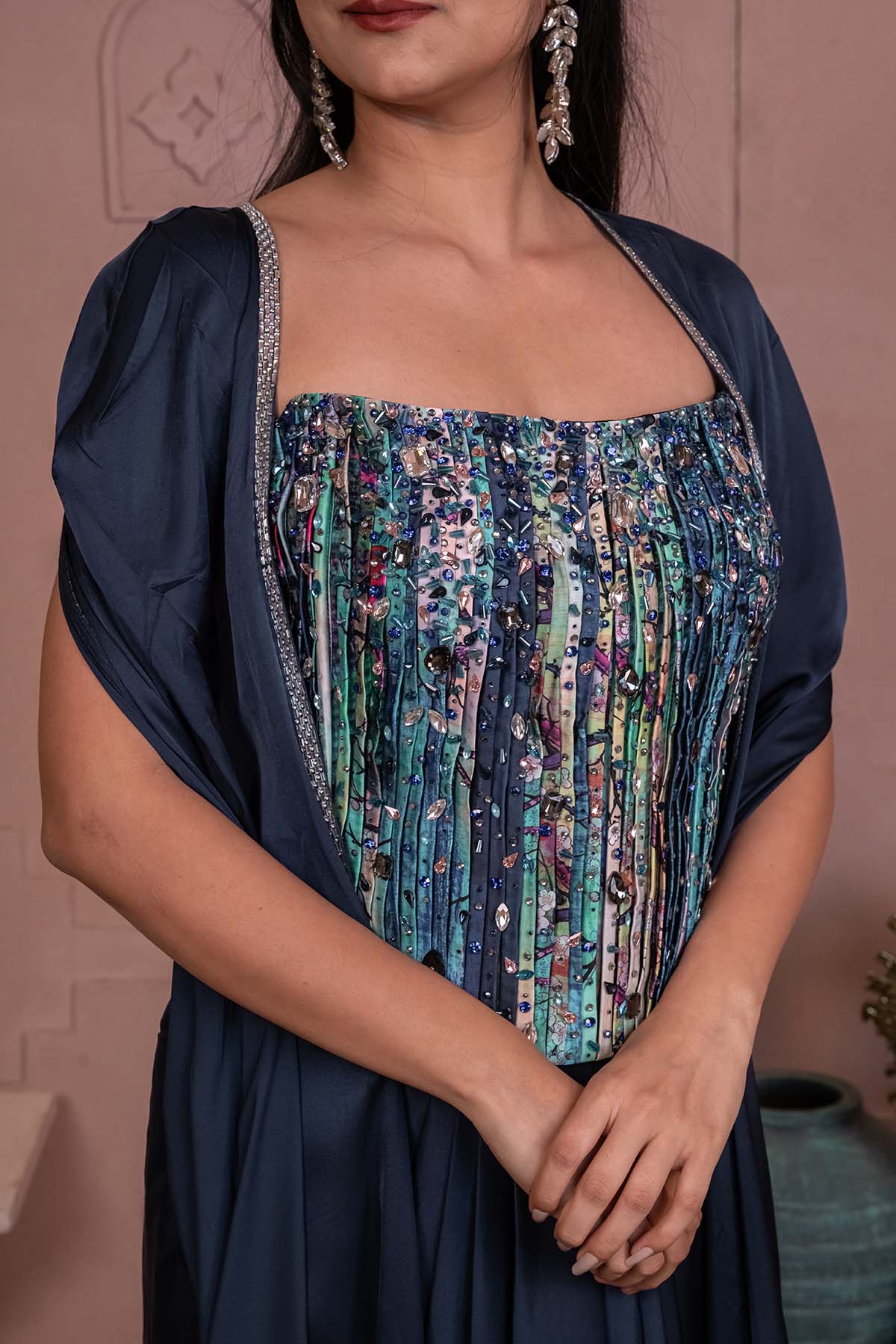 Crimson Heritage Paisley Sharara with Embellished Koti