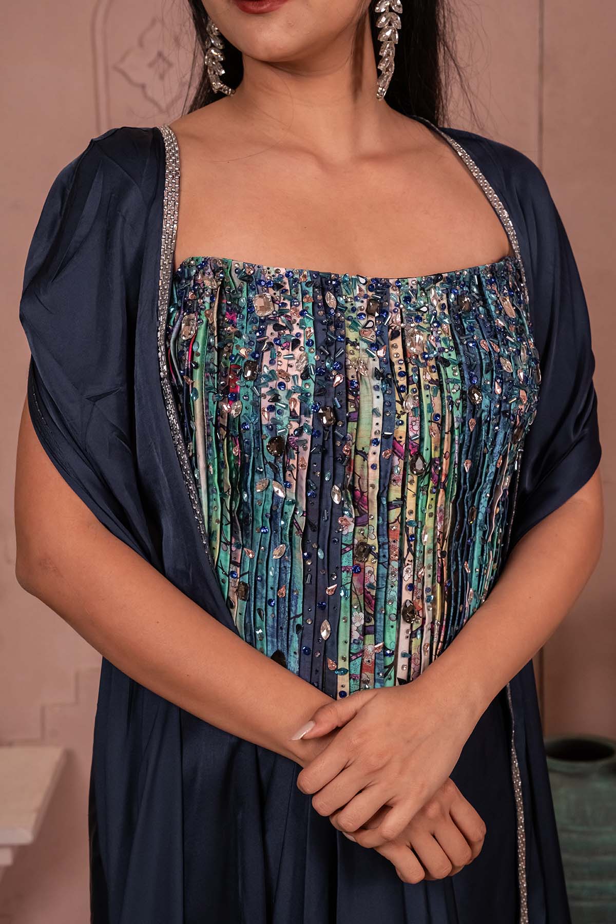 Crimson Heritage Paisley Sharara with Embellished Koti